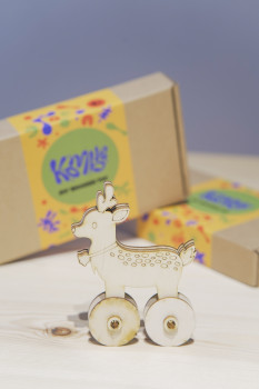 ხის სათამაშოს DIY ყუთი - ირემი