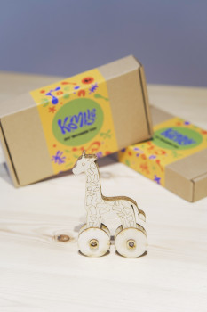 ხის სათამაშოს DIY ყუთი - ჟირაფი