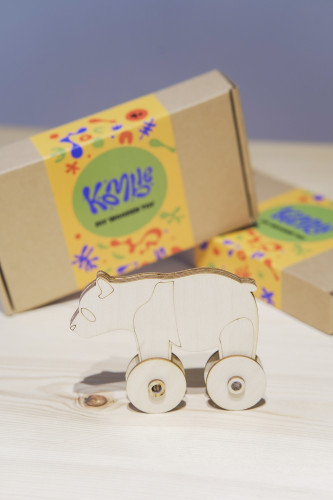 ხის სათამაშოს DIY ყუთი - პანდა