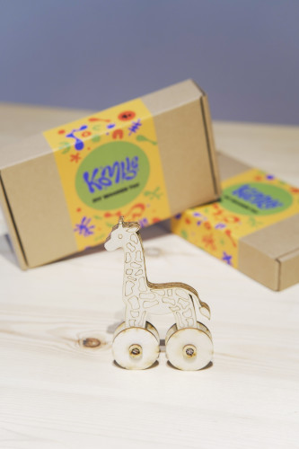 ხის სათამაშოს DIY ყუთი - ჟირაფი