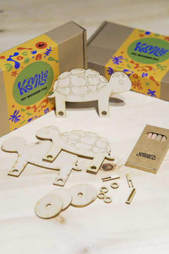 ხის სათამაშოს DIY ყუთი - კუ